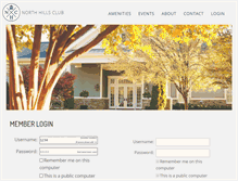Tablet Screenshot of northhillsclub.clubsoftlinks.com